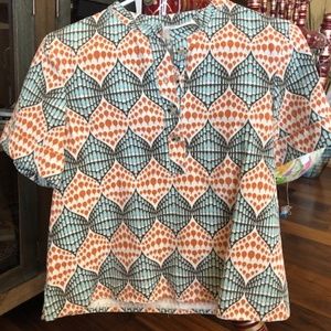 Short Print Canvas Top